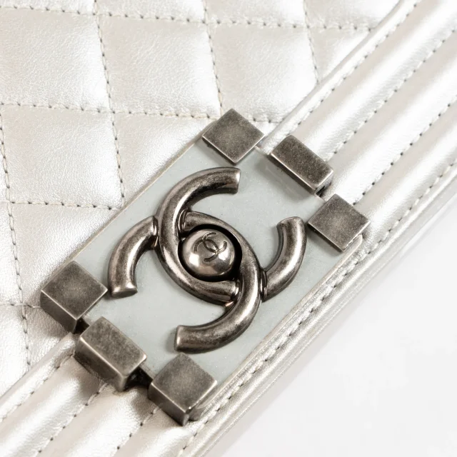 Small Boy Chanel Bag in Silver Calfskin from Labellov, photo 7 of 8