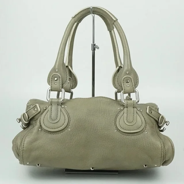 Chloé Paddington Handbag Greige Gray Leather Bag Shoulder Padlock Key in gray Leather from Poshmark, photo 1 of 1