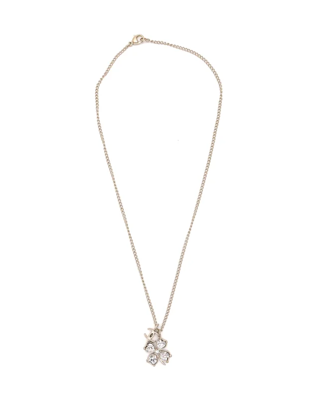 Chanel Clover Rhinestone Necklace from A Retro Tale, photo 2 of 5