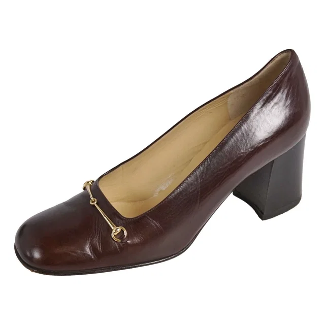 Gucci Vintage Pumps Horsebit Leather Heels in Leather from The Reluxe