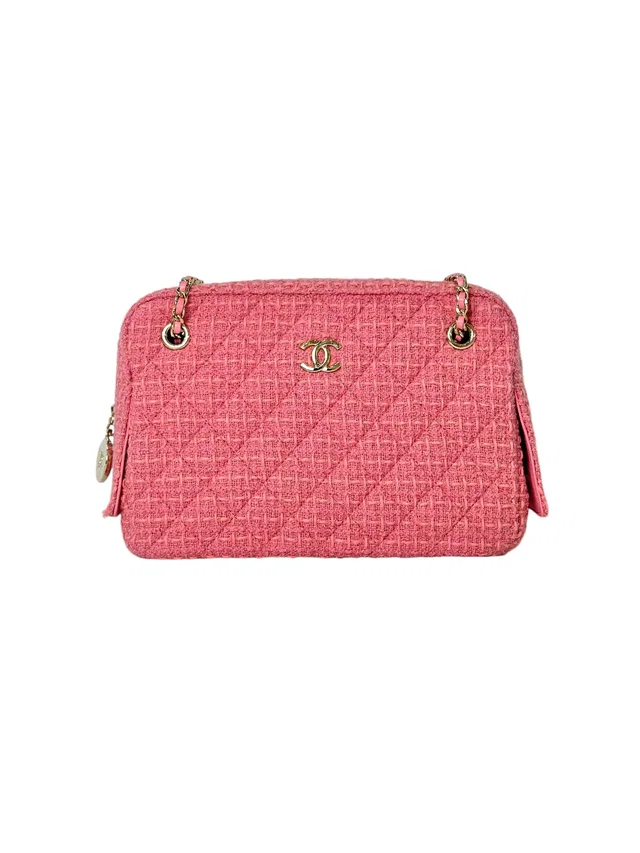 Chanel Pink Tweed Shoulder Bag in Pink Tweed from Luxury Promise