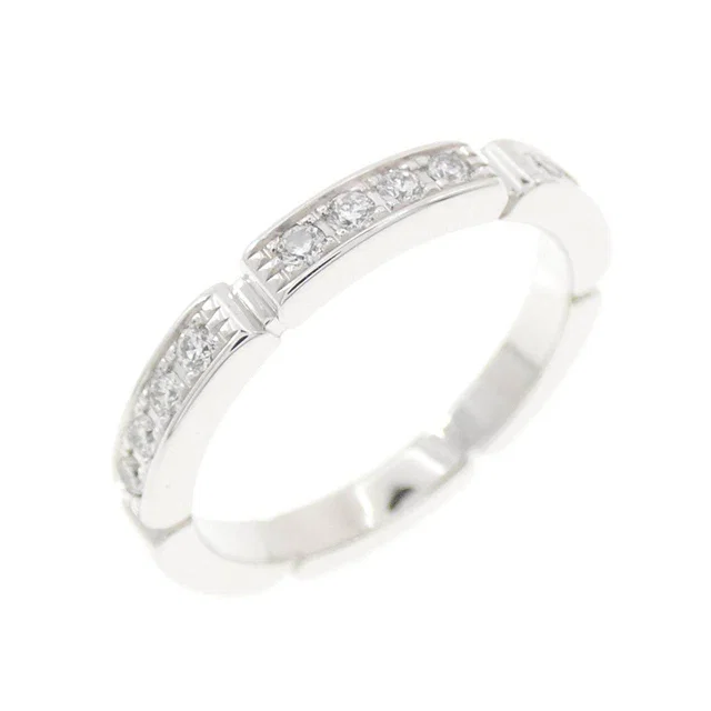 Cartier Maillon Panthere 750 White Gold Diamond Ring Size 9 in White from LuxUness