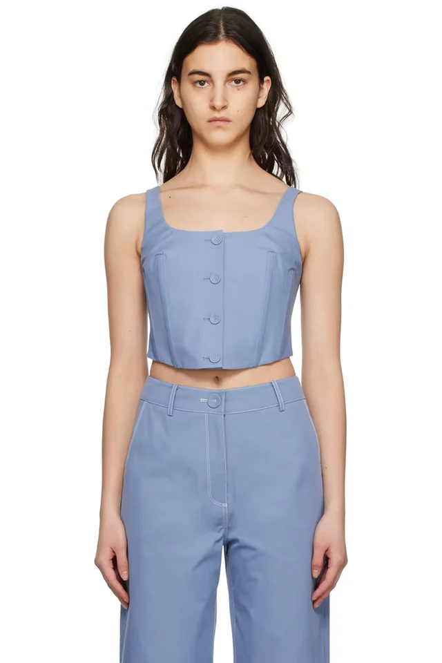 Blue Mae Tank Top, image 1 of 1 from SSENSE