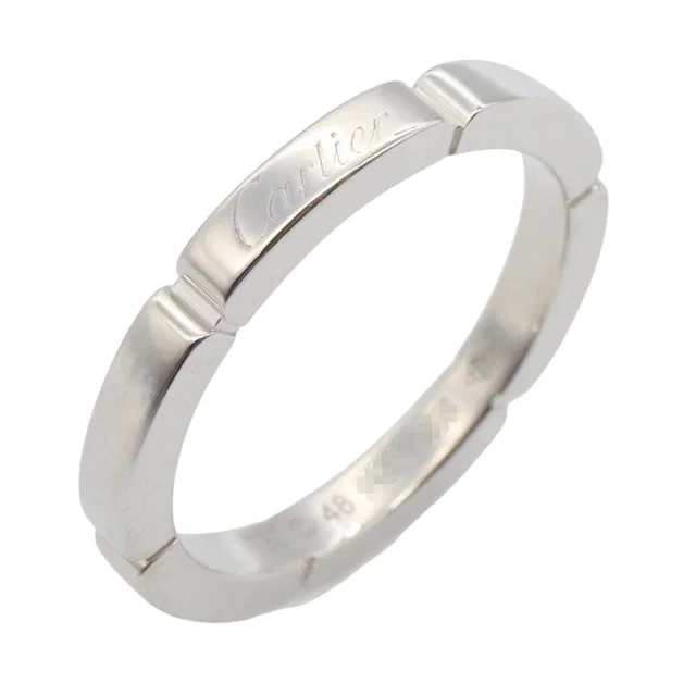 Cartier Maillon Panthere Au750 White Gold Ring Size 7 in White from LuxUness