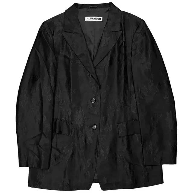 Jil Sander Floral Embroidery Blazer - 90s in black Nylon from Grailed