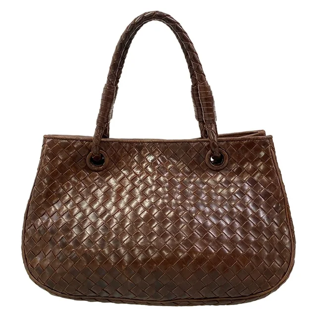 Bottega Veneta Tote Bag Dark Brown Leather in Brown Leather from The Reluxe