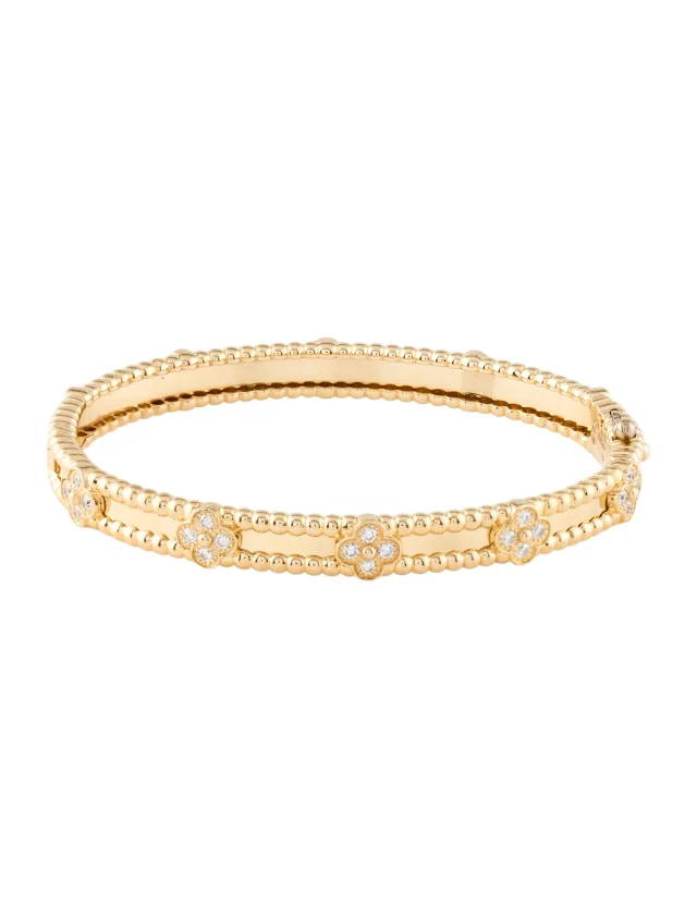 Van Cleef & Arpels Perlée Sweet Clovers Bracelet, Extra Small Model, 5.75" in multicolor from The RealReal