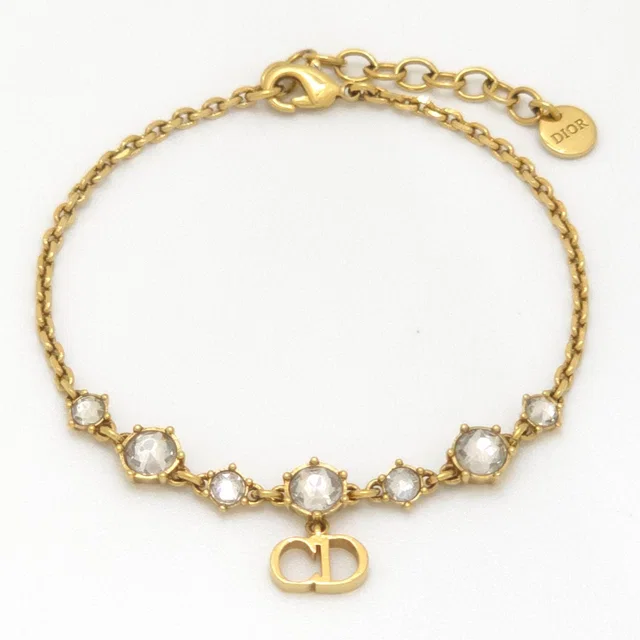 Dior Clair D Lune Bracelet 15.6 19 Crystal CD Signature Gold in Gold from The Reluxe