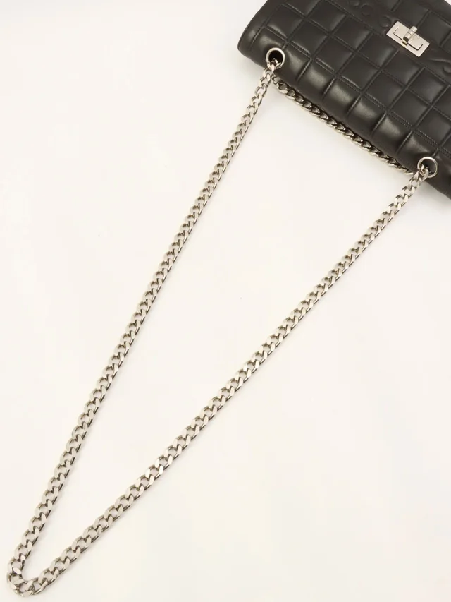 Chanel Around 2000 produced Chocolate Bar 2.55 CC Mark Chain Bag Black from VINTAGE QOO TOKYO, photo 13 of 17