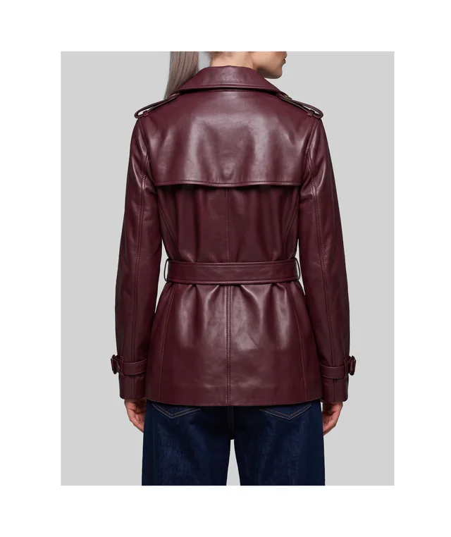 Burberry Short Kensington Leather Trench Coat, photo 3 of 3 from SENSER