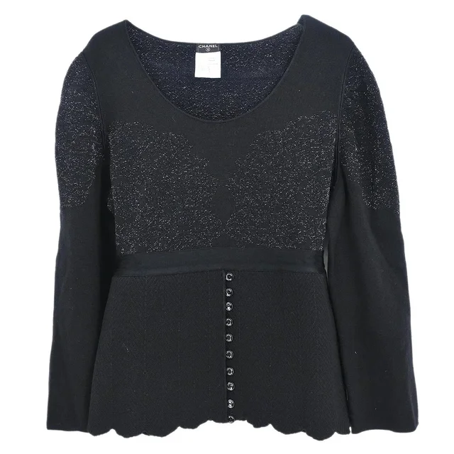 Chanel 2006 Top Black #46 in Black Cashmere from AMORE Vintage Tokyo