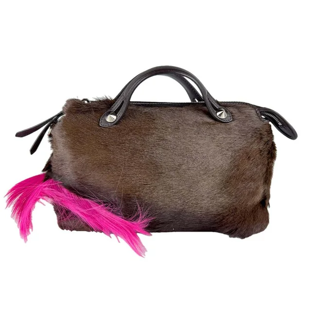 Fendi Brown Leather Shoulder Bag in brown|red Leather from Poshmark, photo 1 of 1