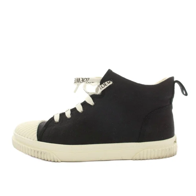Loewe Sneakers High Cut Canvas Anagram Black 38 in Black Canvas from The Reluxe