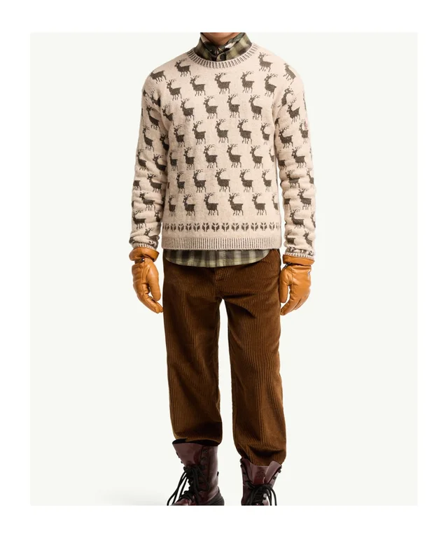 Moncler Grenoble Fair Isle Crew Neck Knitted Sweater, photo 4 of 6 from SENSER