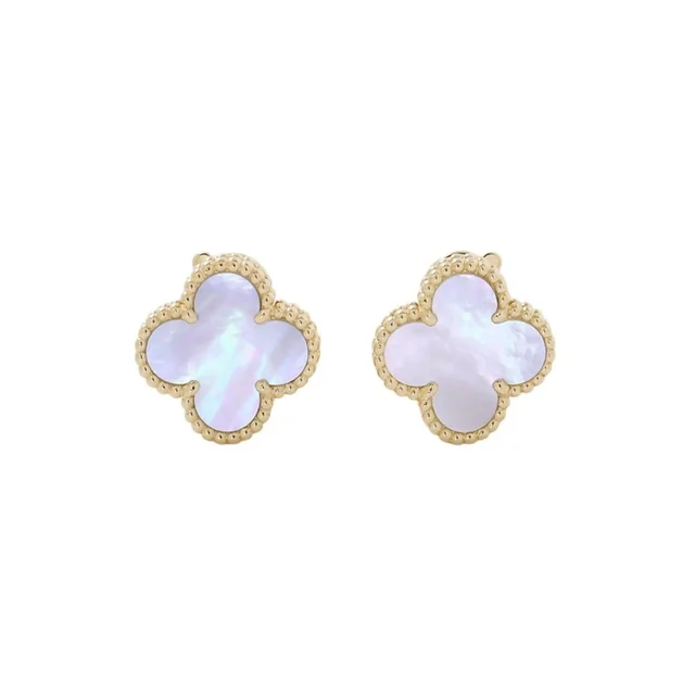 Van Cleef & Arpels Alhambra Earrings, Mother-Of-Pearl in white from Grailed