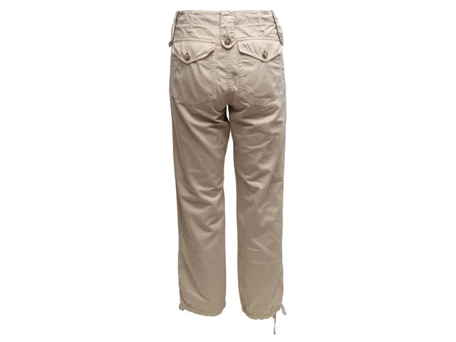 Beige Prada Straight-Leg Cotton Pants Size IT 38 in Beige from Designer Revival, photo 2 of 2