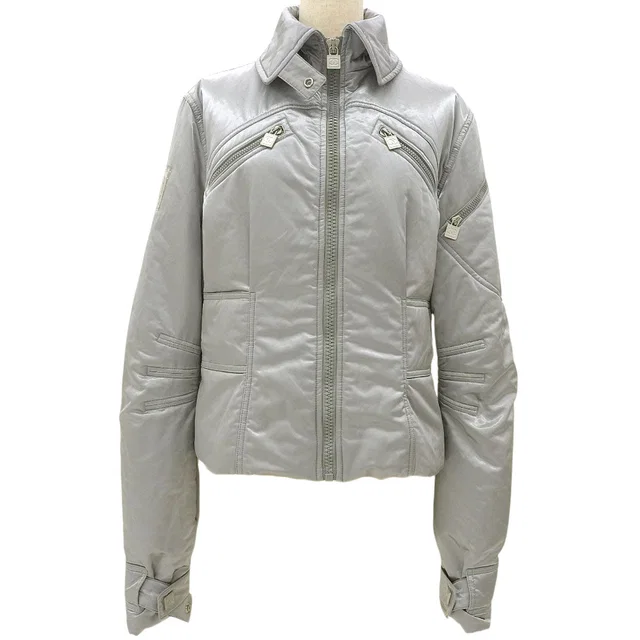 Chanel 2004 CC Mark Zip-Up Blouson #42 Silver in Silver from VINTAGE QOO TOKYO