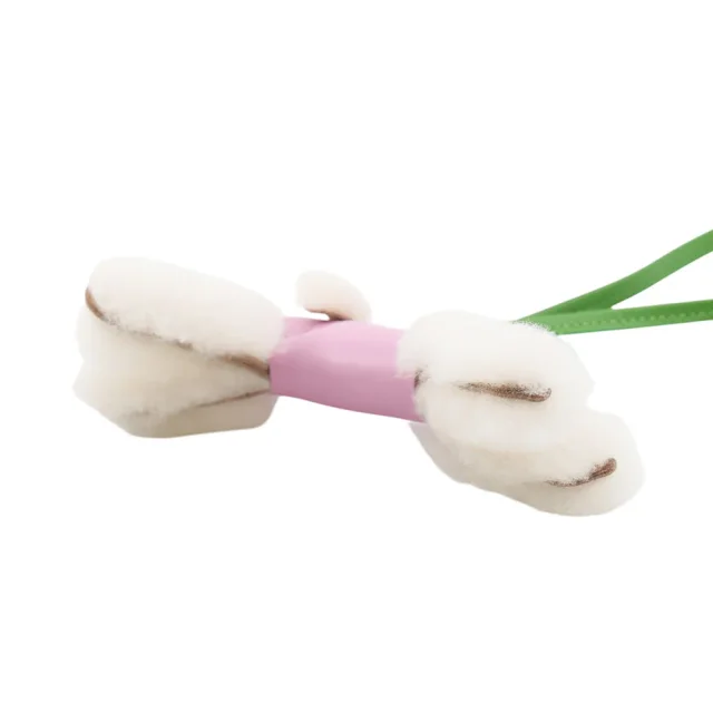 Hermès Buddy Bag Charm Mauve Sylvestre/Vert Yucca/Ecru Lambskin Mouton in Green Lambskin from GALLERY RARE, photo 4 of 6