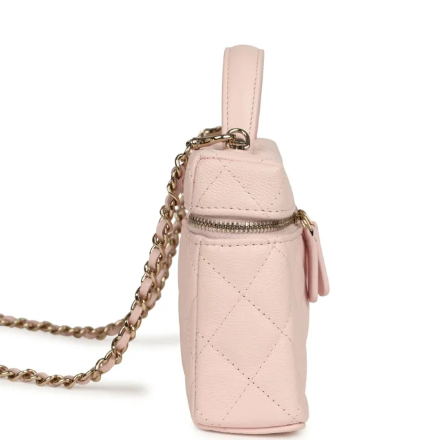 Chanel Top Handle Long Vanity Case in Pink Caviar leather from Madison Avenue Couture, photo 3 of 9