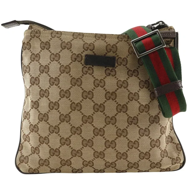 Gucci Sherry Line GG Canvas Brown Shoulder Bag in Brown Canvas from The Reluxe
