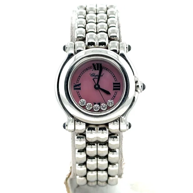 Chopard Happy Sport Quartz Ladies Watch 27/8250-23 in silver|blue|gray|pink from Jomashop.com