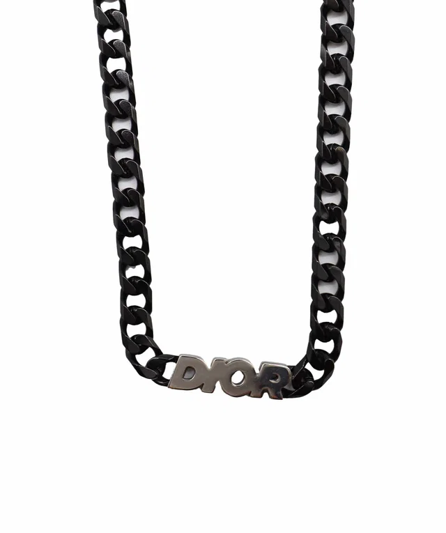 Dior Necklace metal Black Auth 106964 in Black Leather from Luxury Promise