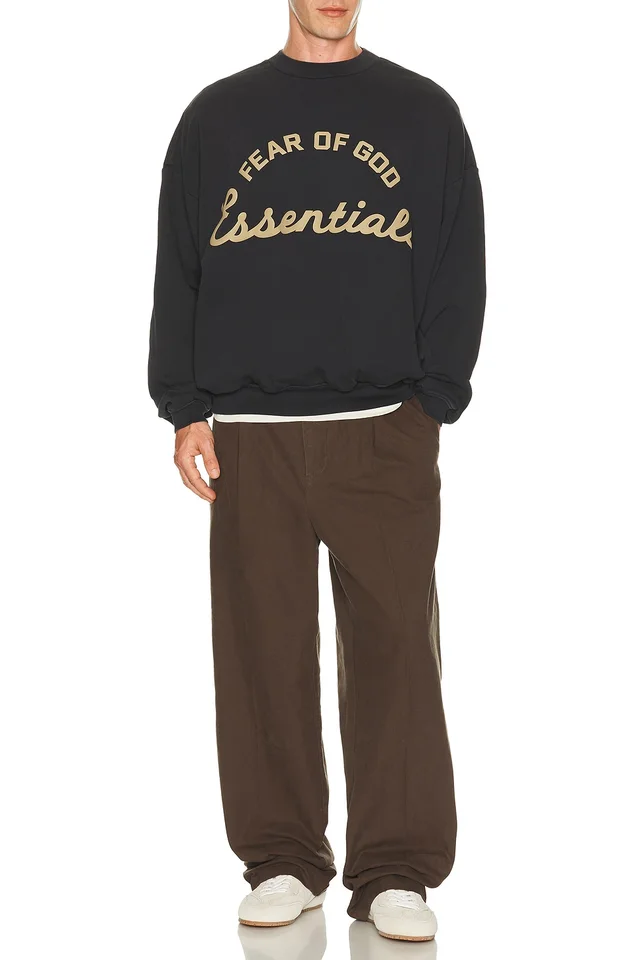 Fear of God ESSENTIALS Training 90's Crewneck Sweatshirt in Faded Black, photo 3 of 4 from REVOLVE (Canada)