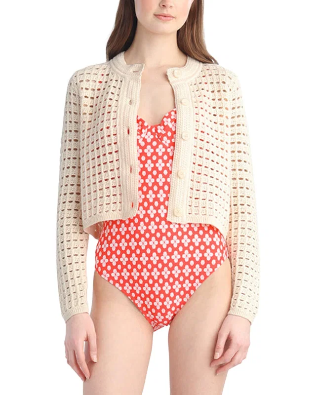 Draper James Crochet Wool-Blend Cardigan, image 1 of 1 from Gilt