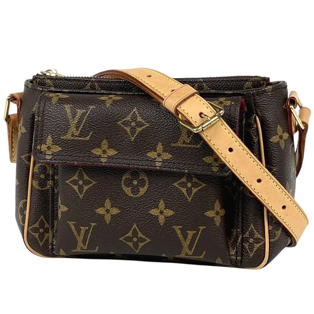 Louis Vuitton Viva-Cite PM Pochette Shoulder Bag Monogram Brown in Brown Leather from The Reluxe