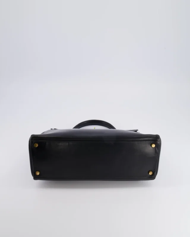 Hermès Vintage Kelly 32 Retourne Bag in Black Box leather from Sellier, photo 16 of 22