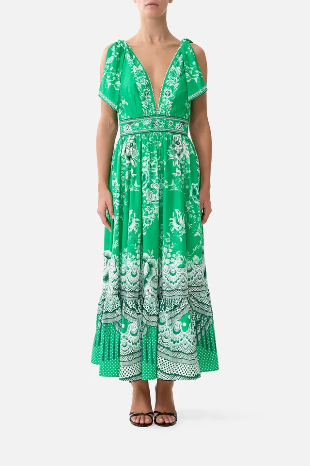 Camilla eBoutique WAISTED MIDI DRESS WITH SHOULDER TIES SACROMONTE SEÑORITA from CAMILLA, photo 1 of 1
