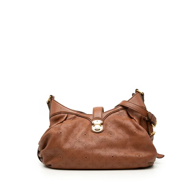 Brown Louis Vuitton Monogram Mahina XS Crossbody Bag in Brown Leather from Designer Revival