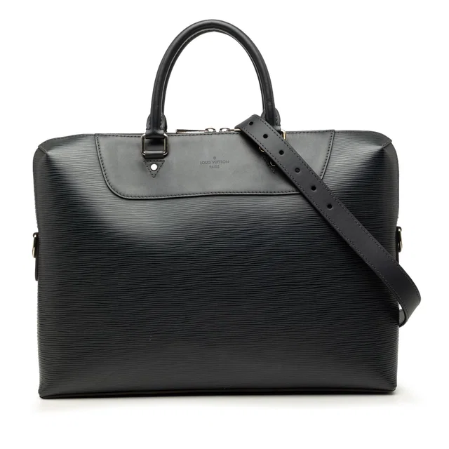 Blue Louis Vuitton Epi Porte Documents Jour Business Bag in Blue Leather from Designer Revival