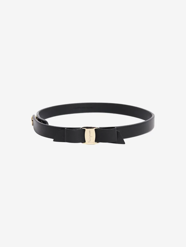Ferragamo Black leather chocker in Black Leather from Sign of the Times