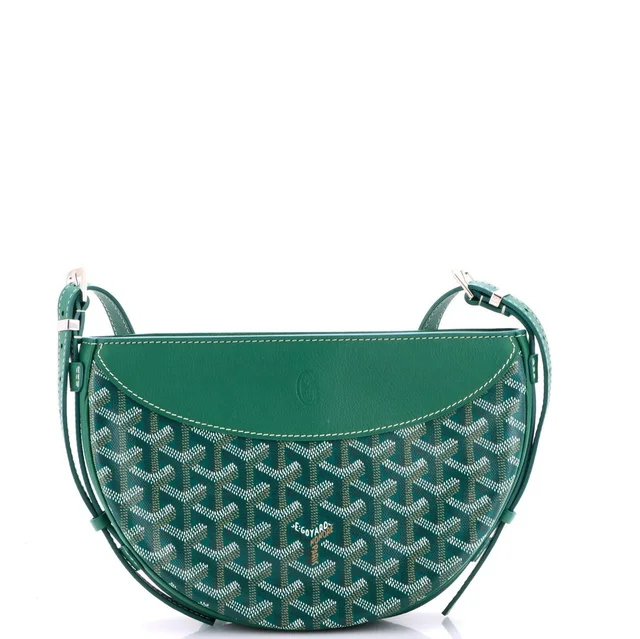 Goyard Hirondelle Shoulder Bag Coated Canvas And Leather in green Coated canvas from Poshmark