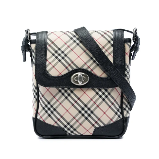 Black Burberry Nova Check Canvas Crossbody in Black Canvas from Designer Revival, photo 1 of 1