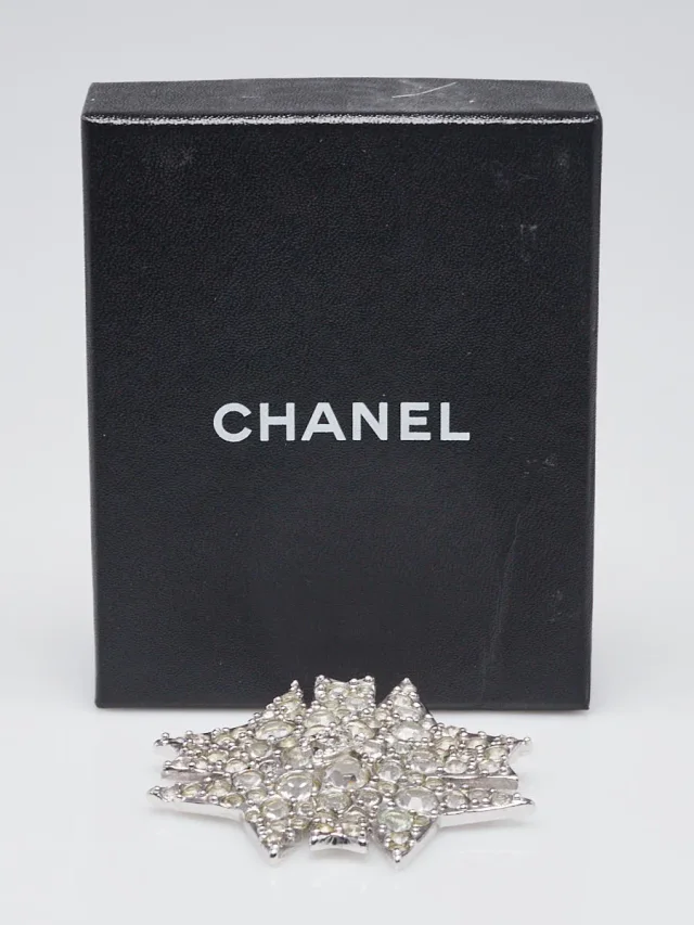 Chanel Silvertone Metal and Crystal Maltese Cross Brooch from Yoogis, photo 2 of 6