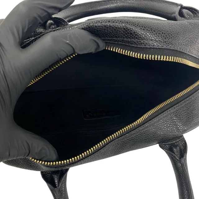 Chanel Caviar Mini Boston Handbag in Black Caviar leather from LuxUness, photo 9 of 10