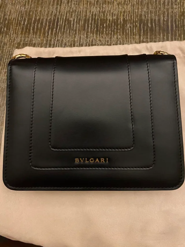 Bvlgari Black Smooth Calfskin Serpenti Forever Shoulder Bag in Black Calfskin from Luxury Promise, photo 2 of 4