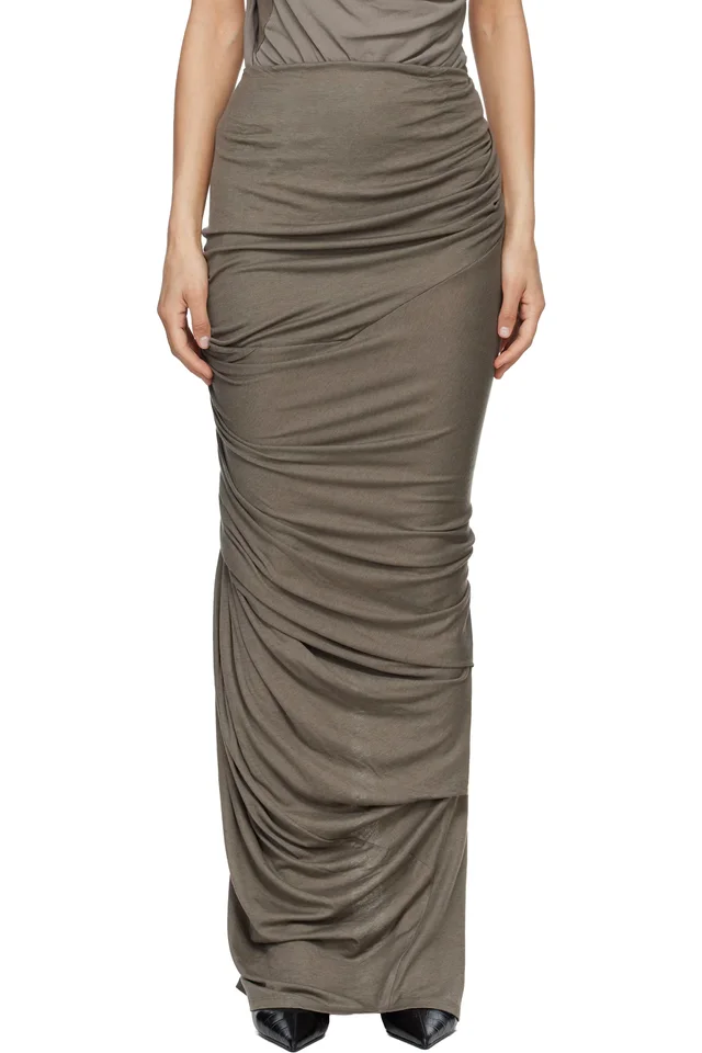 Entire Studios Taupe Dia Maxi Skirt, image 1 of 1 from SSENSE