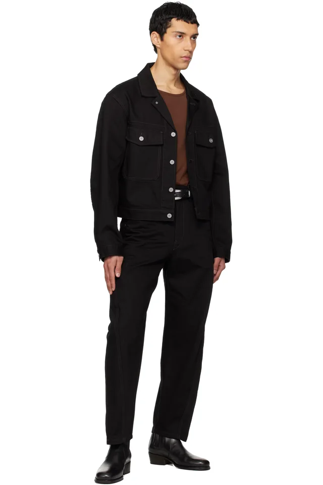 LEMAIRE Black Twisted Workwear Jeans, photo 5 of 5 from SSENSE