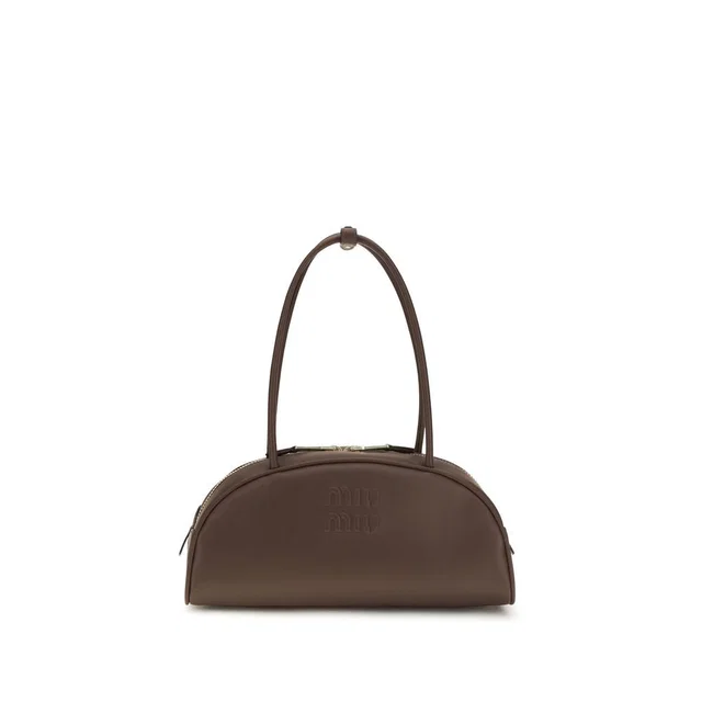 Miu Miu Brown Calf Leather Bos Taurus Shoulder Bag in Brown Calfskin from HEWI