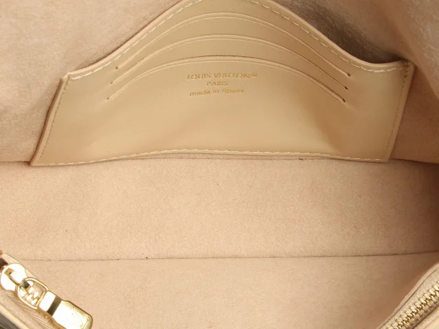 Louis Vuitton Cream Monogram Empreinte Ivy Wallet On Chain in White Leather from Ann's Fabulous Finds, photo 8 of 9
