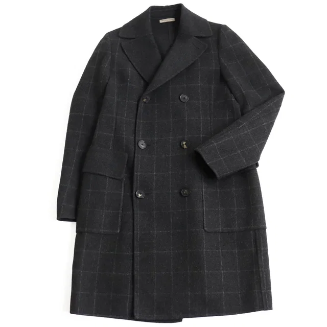 Bottega Veneta Cashmere Double Chester Coat Gray in Grey Cashmere from LuxUness