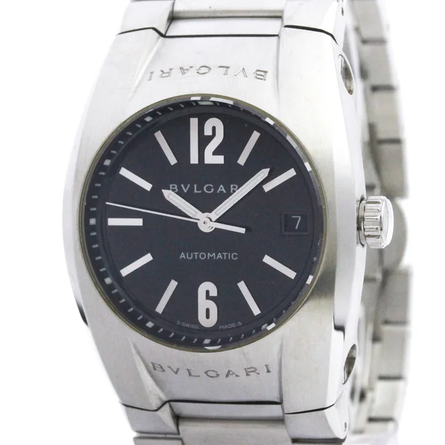 Bvlgari Ergon Chronograph Steel Automatic Unisex Watch EG35S Polished in Black from Elady