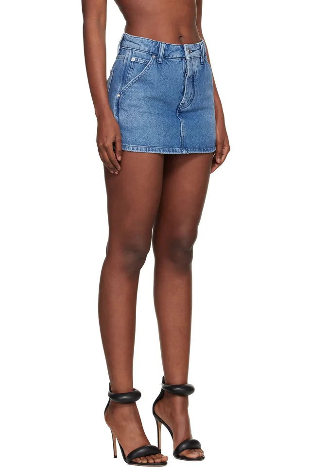 Alexander Wang Blue Denim Carpenter Mini Skort, photo 2 of 2 from SSENSE