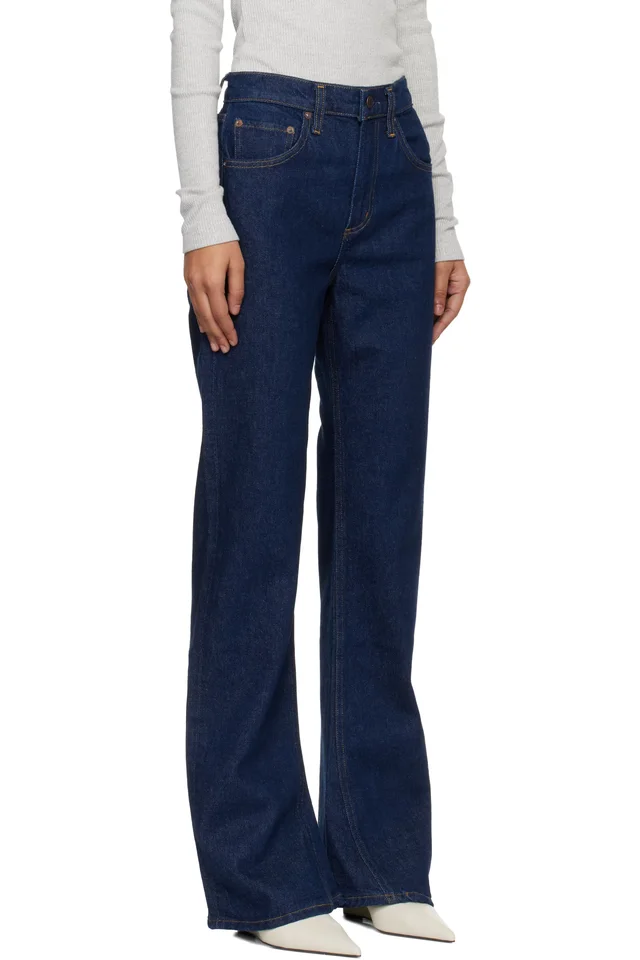AGOLDE Blue Mid Rise Kick Boot Comfort Stretch Jeans, photo 2 of 4 from SSENSE