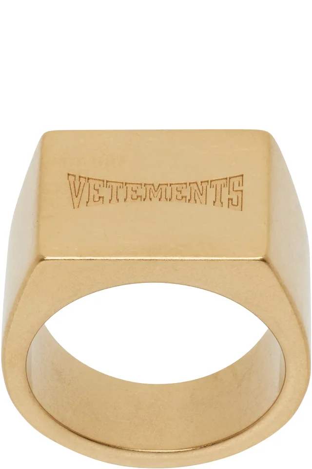 VETEMENTS Boxing Logo Signet Ring, image 1 of 1 from SSENSE