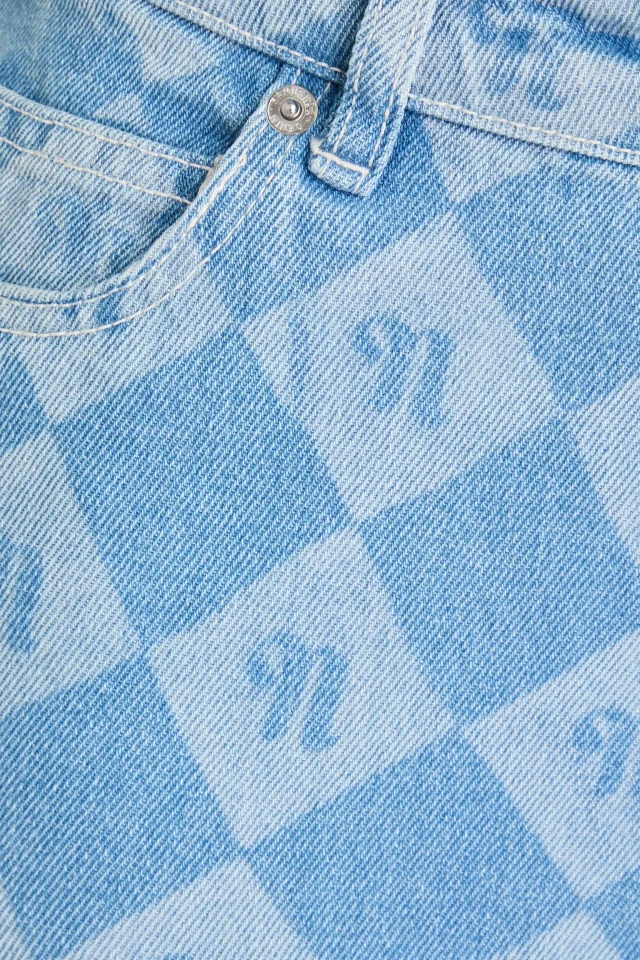 Nanushka Zoey Logo-Print High-Rise Kick-Flare Jeans in Light denim, photo 4 of 4 from THE OUTNET