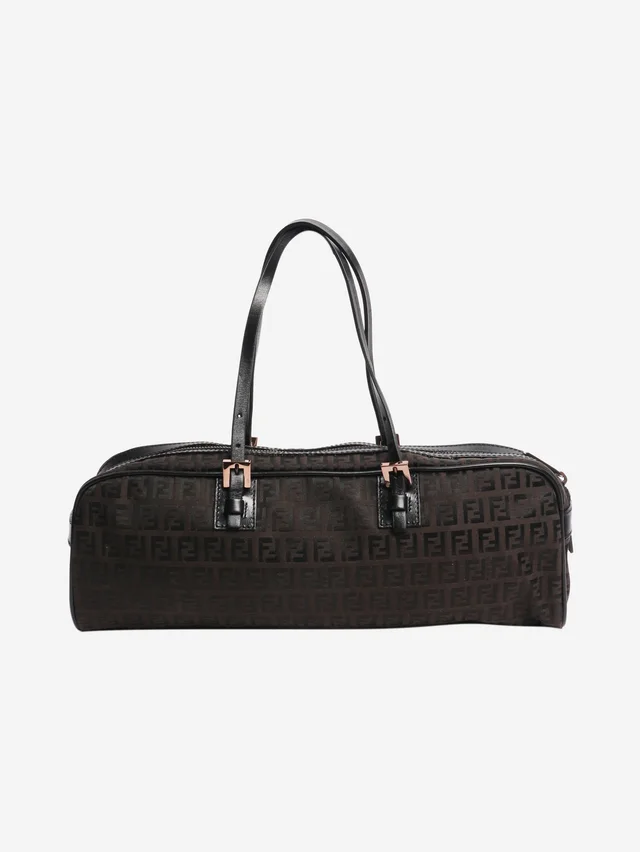 Fendi Brown Zucca canvas top handle bag in Brown Canvas from Sign of the Times